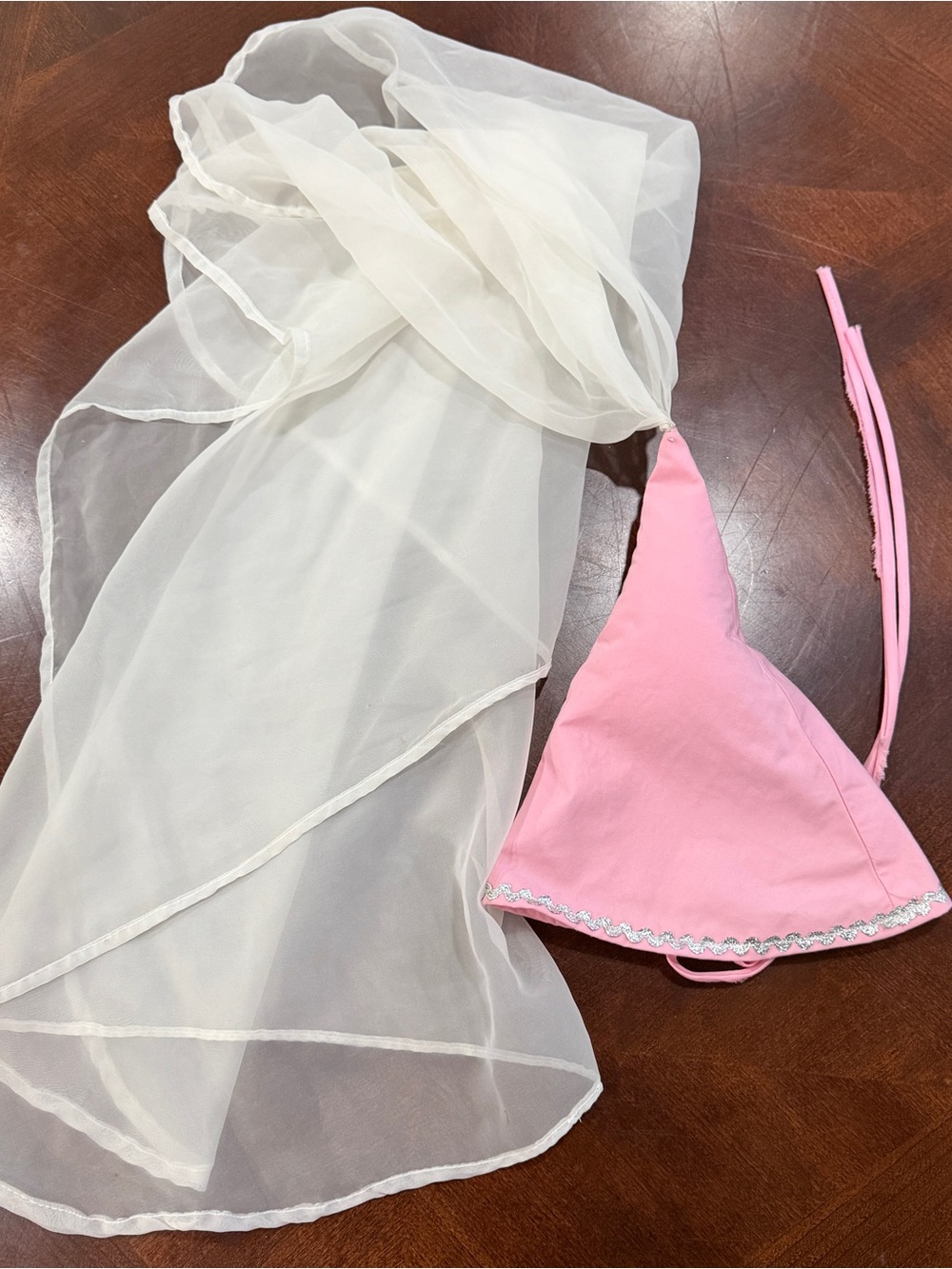 Princess Costume Hat with Attached White Veil
